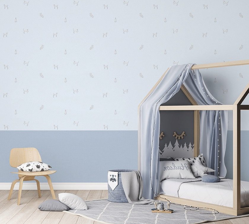 Two empty photo frame for mockup in kids bedroom, Scandinavian style, stock photo GNI AVENUE 2021/22 77279-2 - Image 1